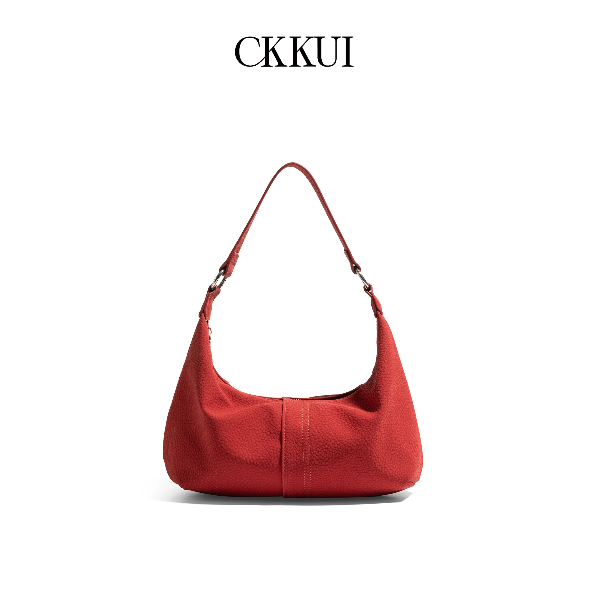 CKKUI Women's Retro PU Leather Stray Bag, Simple Adjustable Shoulder Strap, Casual Underarm Handbag, for Daily Travel and Dating