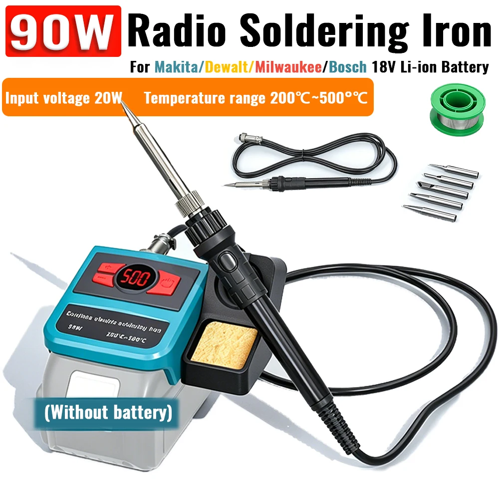

Portable Cordless Soldering for Makita/Milwaukee/Bosch /Dewalt 18/20V Li-ion Battery Station Lithium Soldering Iron for DIY