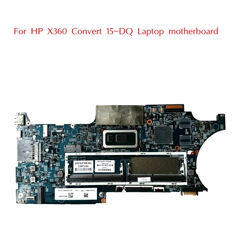 

L53071-601 Used For HP X360 Convert 15-DQ Laptop Motherboard 18741-1 448.0GC02.0011 With I3-8145U DDR4 100% Tested