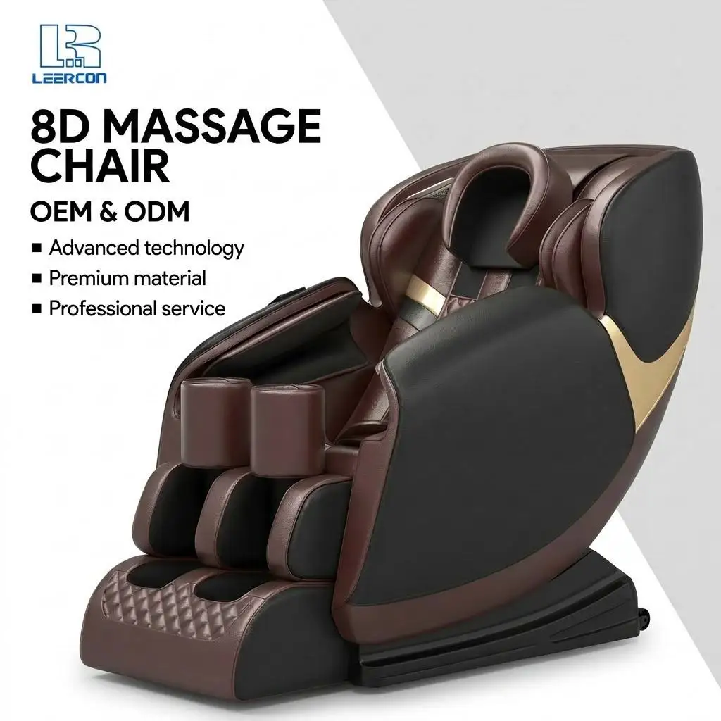 LEERCON OEM Custom Multi Function Gravity zero High End 8d Massage Chair Full Body  Double Core with airbag for Parents Home