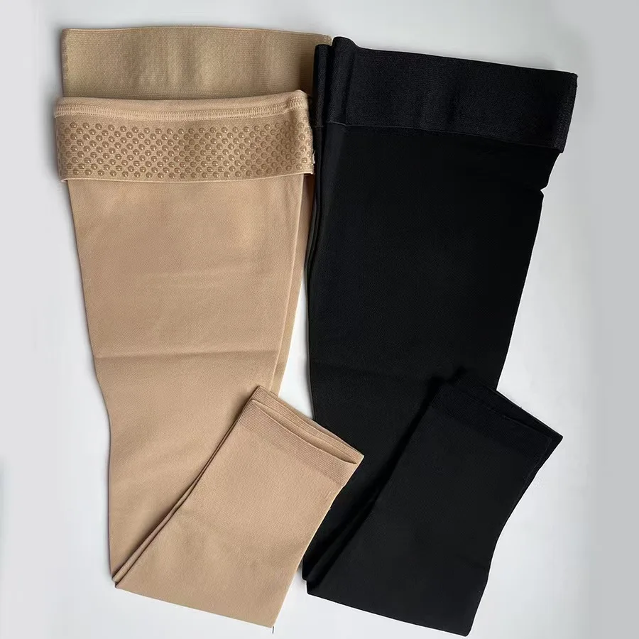 

Компрессионные чулки унисекс до бедра без стопы, 20-30 мм рт. ст., с силиконовой точечной лентой для улучшения кровообращения, длинные носки