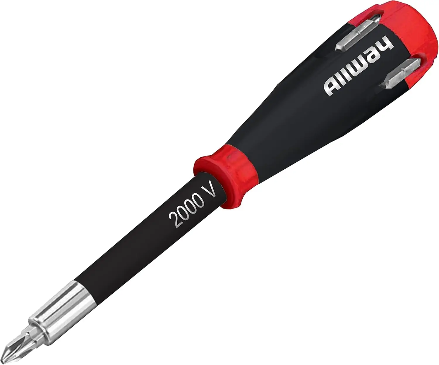 

Lightweight Safety Shockproof Screwdriver Set with 4 Drill Bits, 5-in-1 Tool for Easy DIY and Home Repair