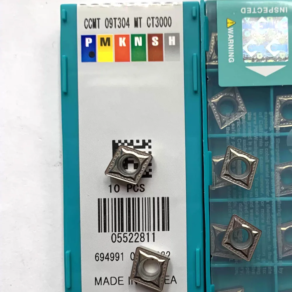 Frese per metalli originali Utensili per tornitura CNC CCMT09T304FG CCMT09T304MT CT3000 CCMT09T308MT TT8020 CCMT09T304PC TT9080 Inserto per tornio