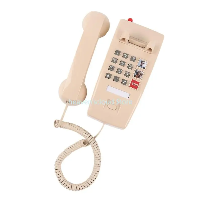 Y88B Wall Mount Telephone Landlines Retro for Emergency Use No Battery Required During Power Outage