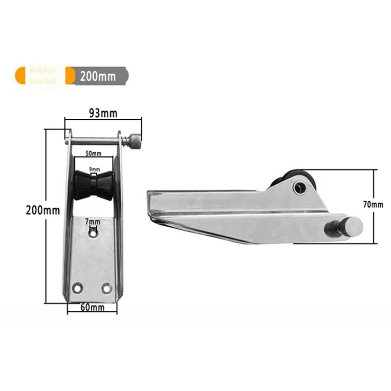 Soporte de anclaje rodillo de anclaje soporte de anclaje 316 accesorios de anclaje de acero inoxidable yate dirigible pesca barco vela