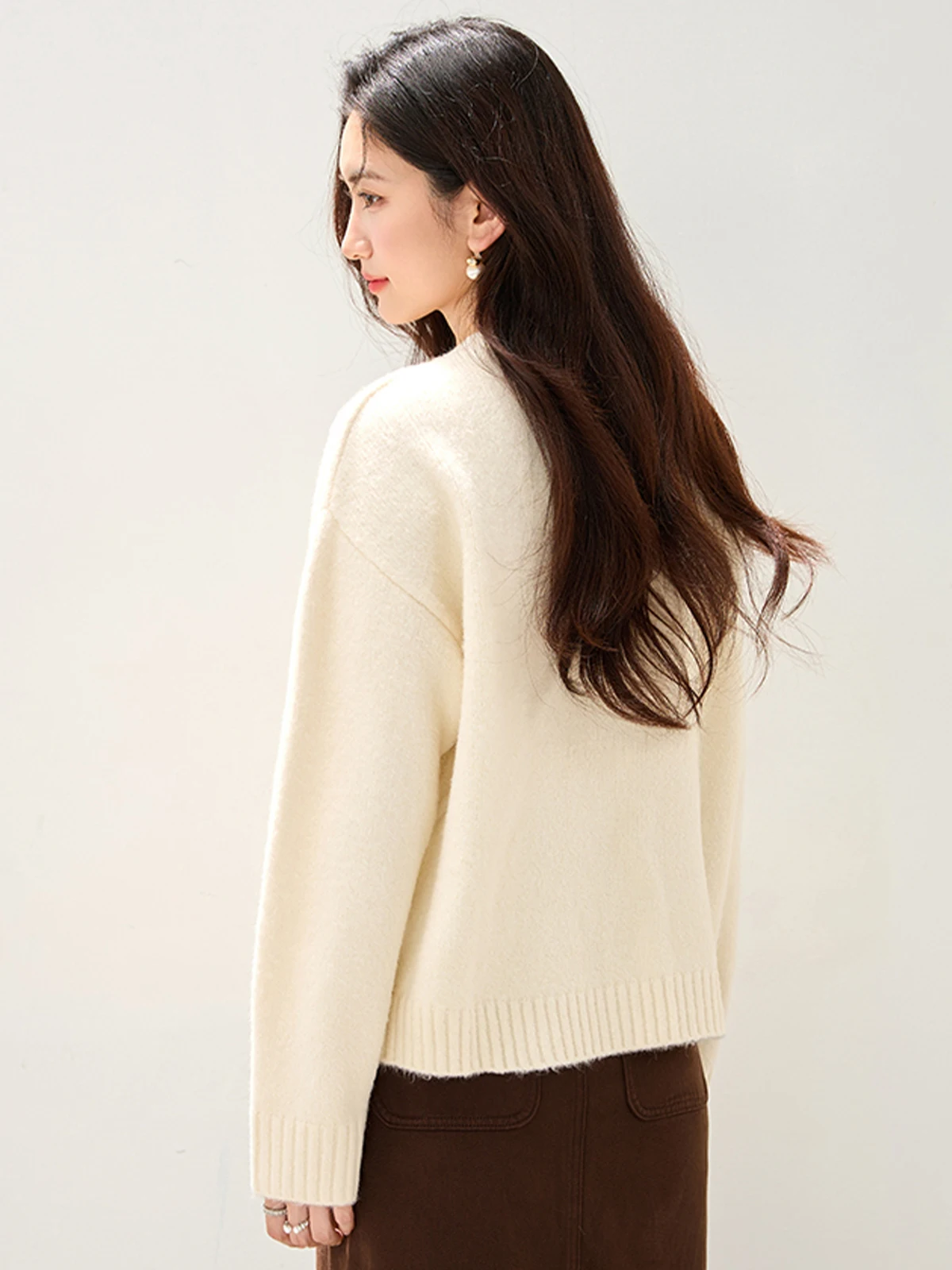 Fall Winter 2025 Women Sweater Dachshund Sausage Dog Embroidered Knitwear Pullover Top Long Sleeve Loose Women Clothes 510903