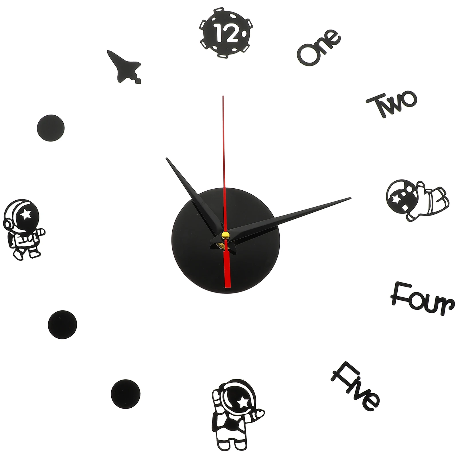 

Astronaut Wall Clock Mute Simple Home Hanging Decor Spaceman Clock Living Room Bedroom Office Hotel Large Size Modern Practical