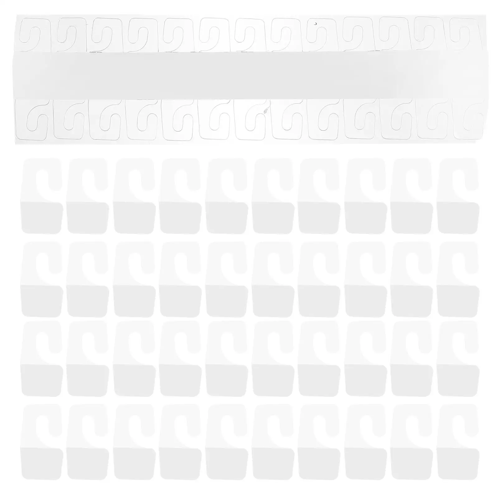 

100pcs Self Adhesive Hooks Clear Hanging Tabs for Retail Display Pegboard Sticker Hooks Sticky Tags Triangle Hole 38x38mm