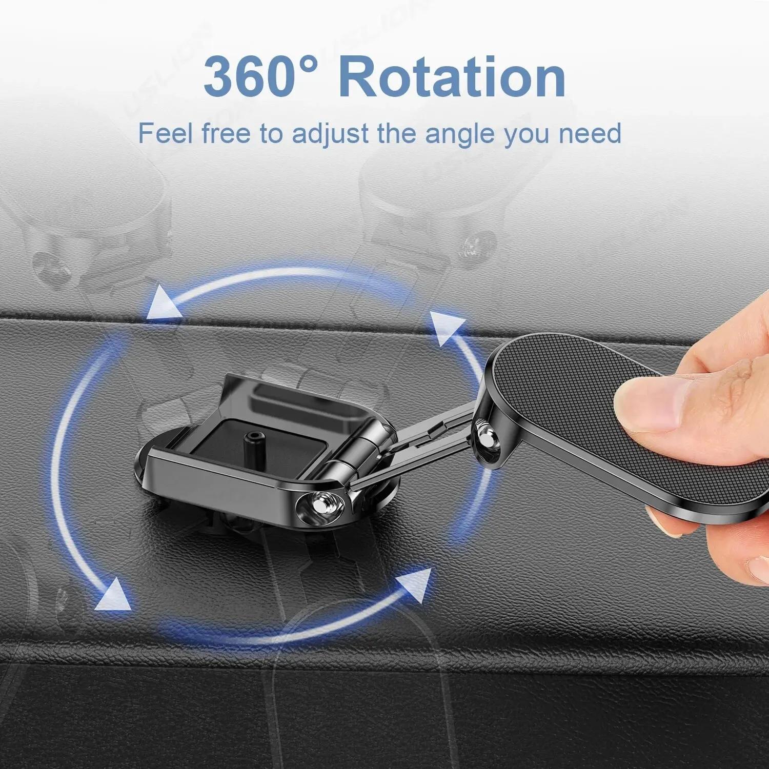 720 Rotate Metal Magnetic Car Phone Holder Foldable Universal Mobile Phone Stand Air Vent Magnet Mount GPS Support For iPhone 15