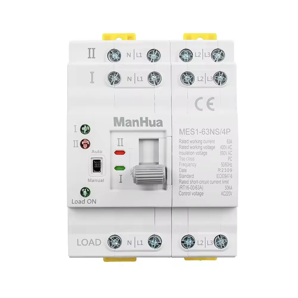 

4P AC 400V 63A 4 Poles Mini Household ATS Dual Power Automatic Transfer Switch for Home Use Pc Class