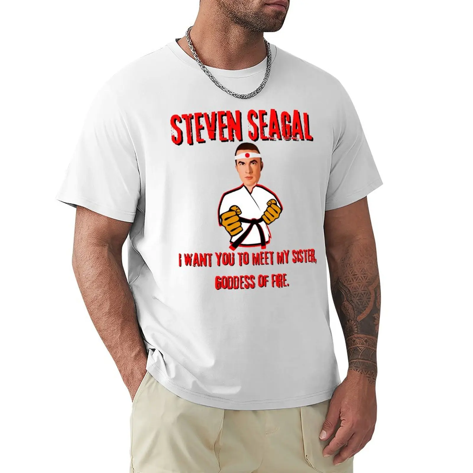 Steven Seagal - Fire T-Shirt Aesthetic clothing quick-drying mens t shirts casual stylish