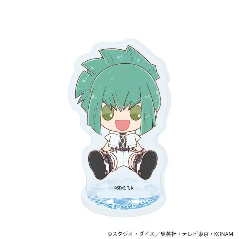 Anime Yu-Gi-Oh! 5D's Yusei Fudo Q-Style Sitting Posture Series Acrylic Stand Model Plate Keychains  Desktop Ornament