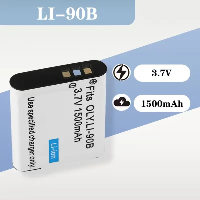 

Olympus LI-90B Replacement Li-ion Battery 3.7V 1500mAh Fit for GR3 GRIII TG6 TG5 Camera Camcorder