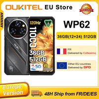 OUKITEL WP62 Android 15 Rugged Smartphone 36GB(12+24) RAM 512GB ROM 6.6'' FHD+ Display 108MP 11000mAh 33W NFC Mobile Phone
