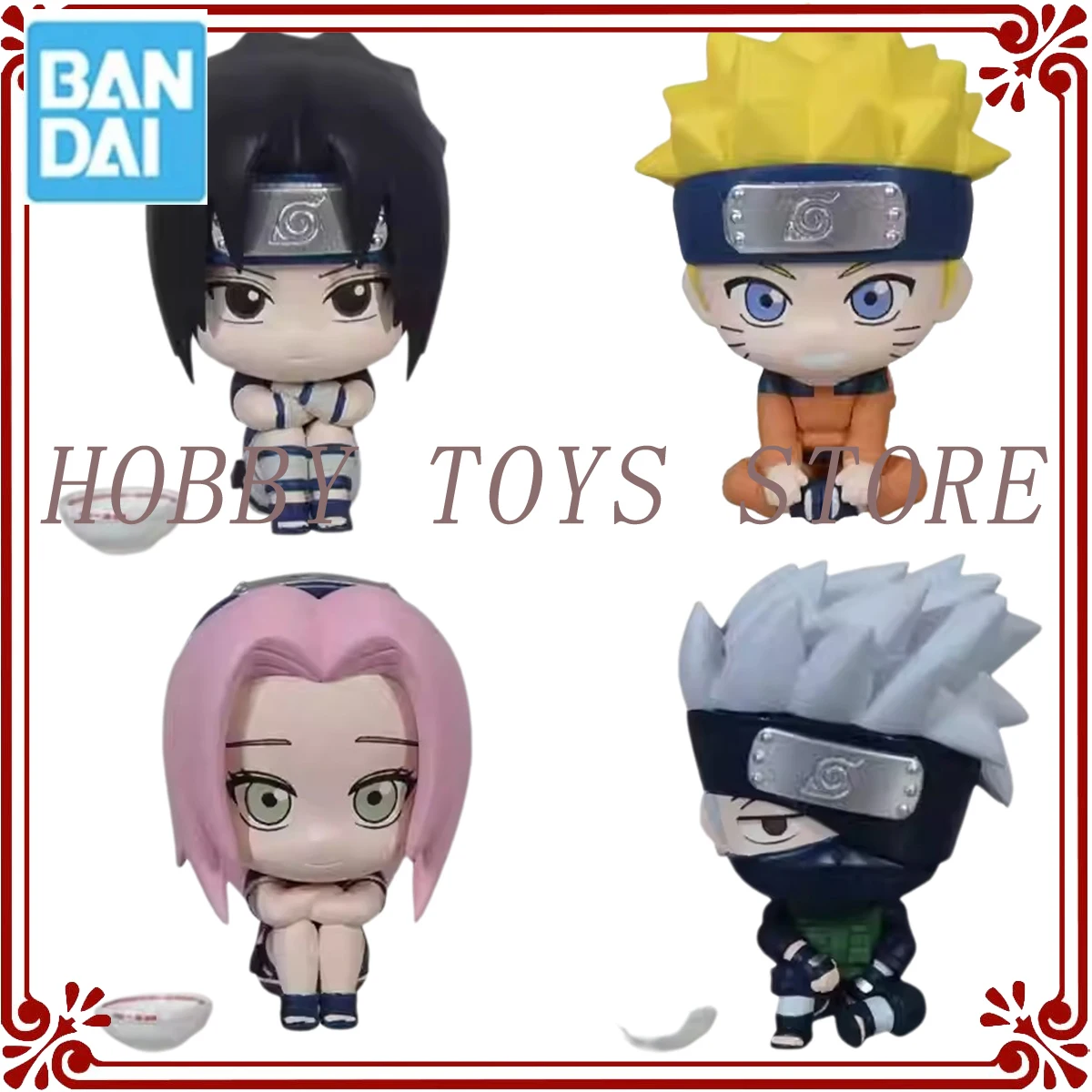 

Bandai Original Gashapon Naruto Hatake Kakashi Uchiha Sasuke Haruno Sakura Yile Ramen Настольный орнамент Подарок Аниме Фигурка