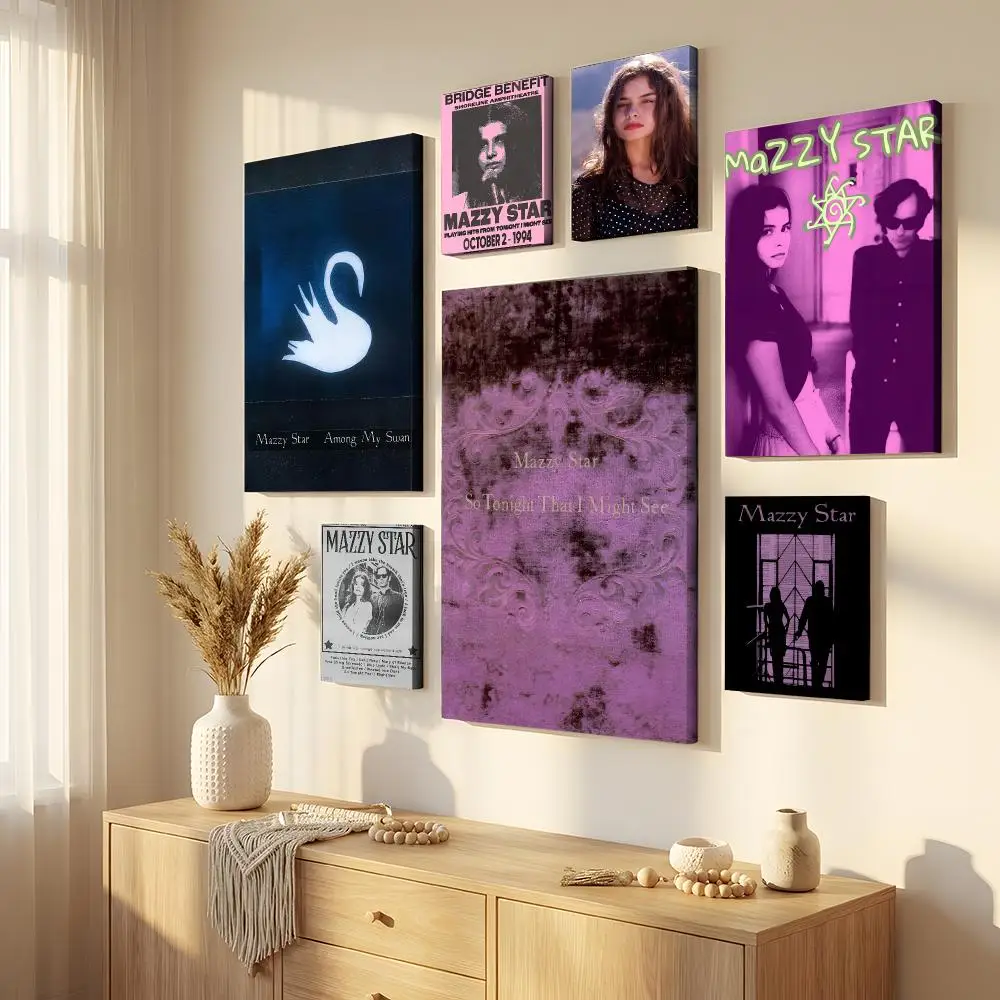 Hope Sandoval Music Album M-Mazzy Star Framed Wall Painting Canvas Wall Art Inner Frame Waterproof Home Decor For Living Room