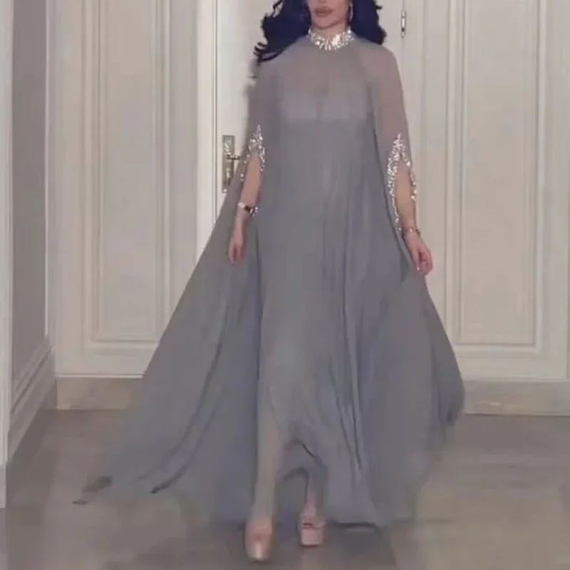 

Женское длинное платье с блестками, Элегантное повседневное облегающее платье-макси с блестками, 2024