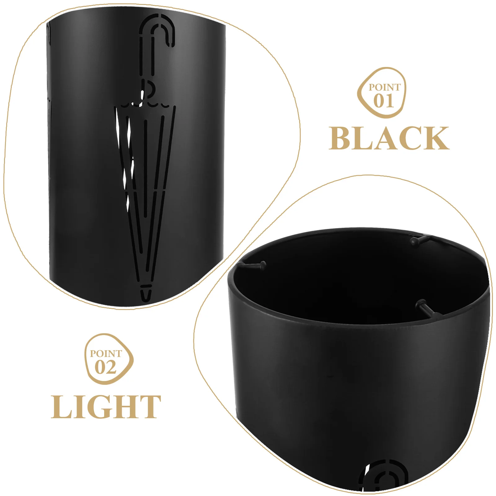 

Iron Round Stand Heavy Duty Umbrella Rack For Entryway Umbrella Storage Bucket Floor Organizer Water Resistant Base Home