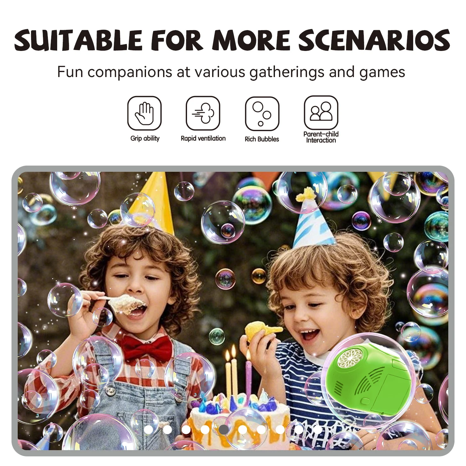 เครื่องทำฟองสบู่แบบมือถือ ของเล่นฟองสบู่สำหรับเด็ก กิจกรรมกลางแจ้ง ของขวัญวันหยุด ฟองสบู่ ไม่มีแบตเตอรี่ น้ำฟองสบู่