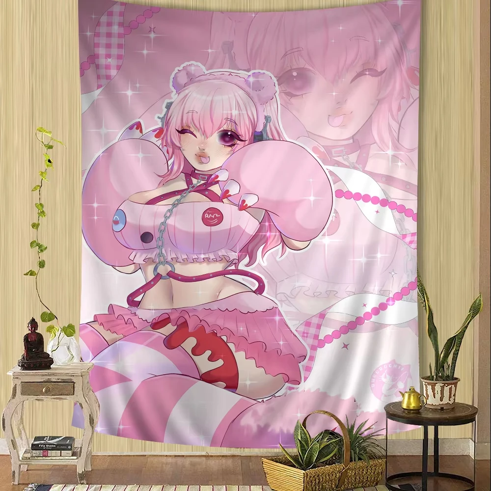 جديد سوبر سونيكو الهبي الجدار الشنق المفروشات غرفة المعيشة ديكور المنزل النوم Kawaii غرفة ديكور نسيج ديكور خلفية القماش #6