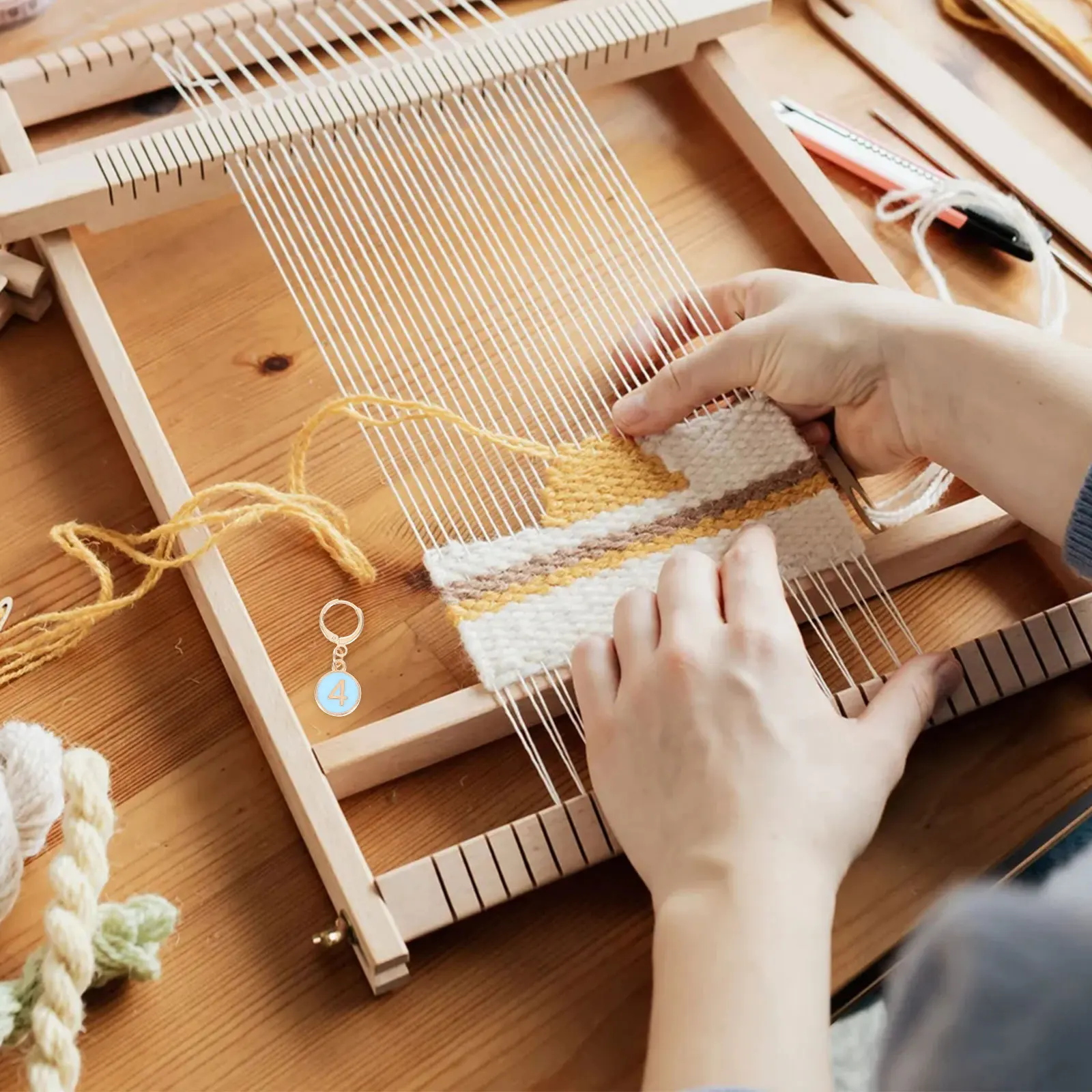 

1 Set Of Alloy Knitting Stitch Counter Numbered Markers Round Small Metal Crochet Counters For Tracking Rows Craft Diy Yarn