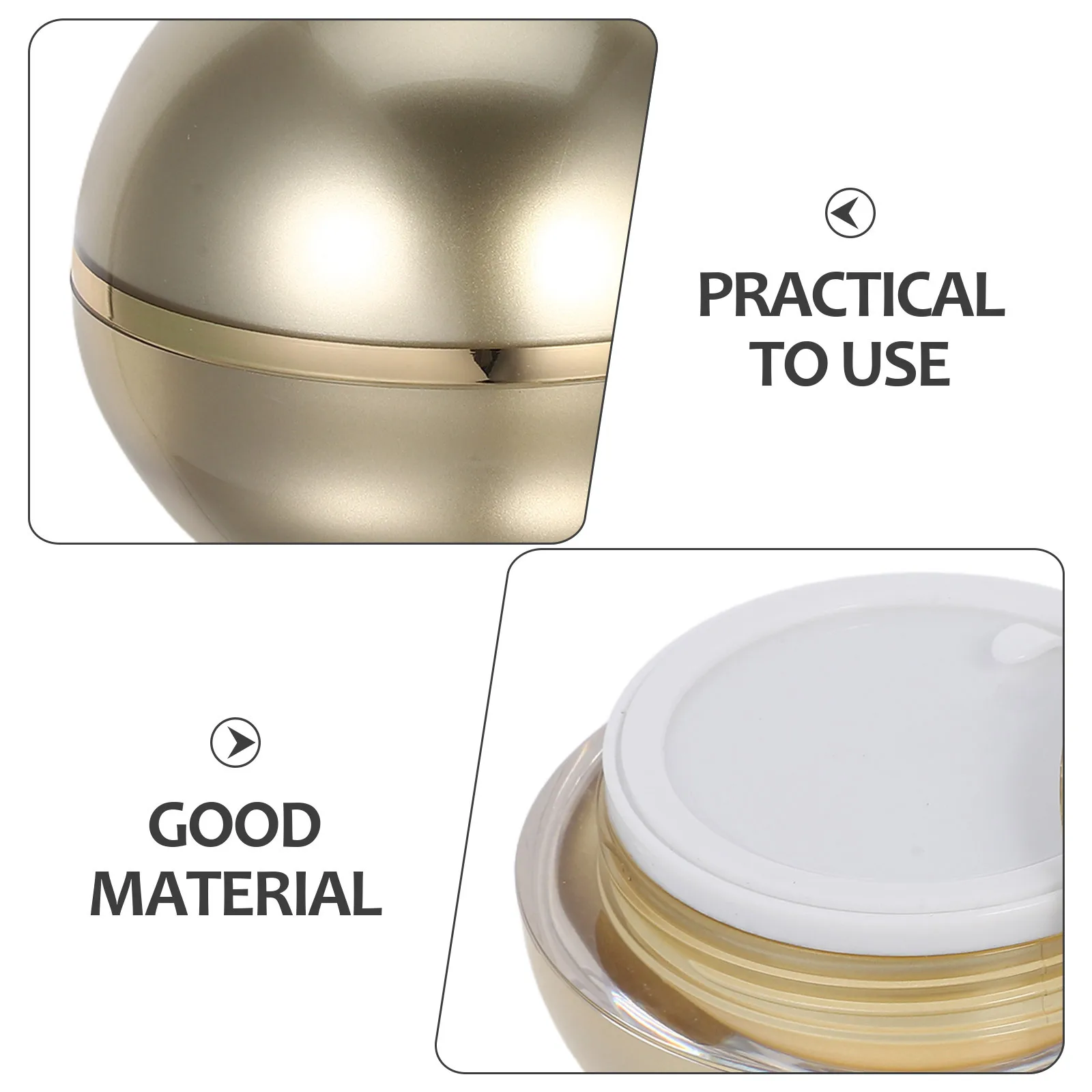 1pc 漏れ防止フェイスクリームボトル空の容器詰め替え可能なサンプルホルダートラベルサイズクリームジャースキンケアローションバーム