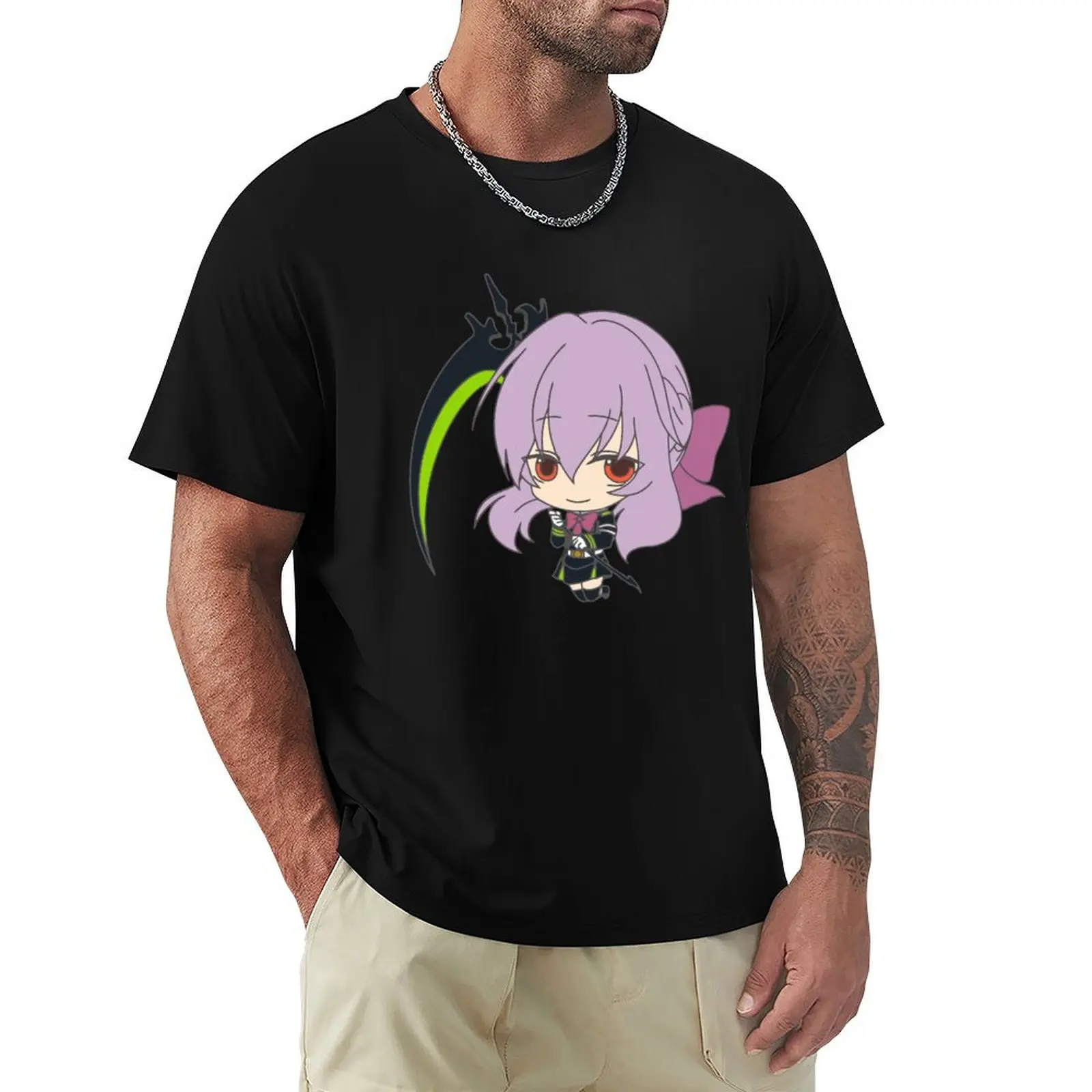 Shinoa Hiragi Chibi T-Shirt Plus Size Everyday Tee Shirt