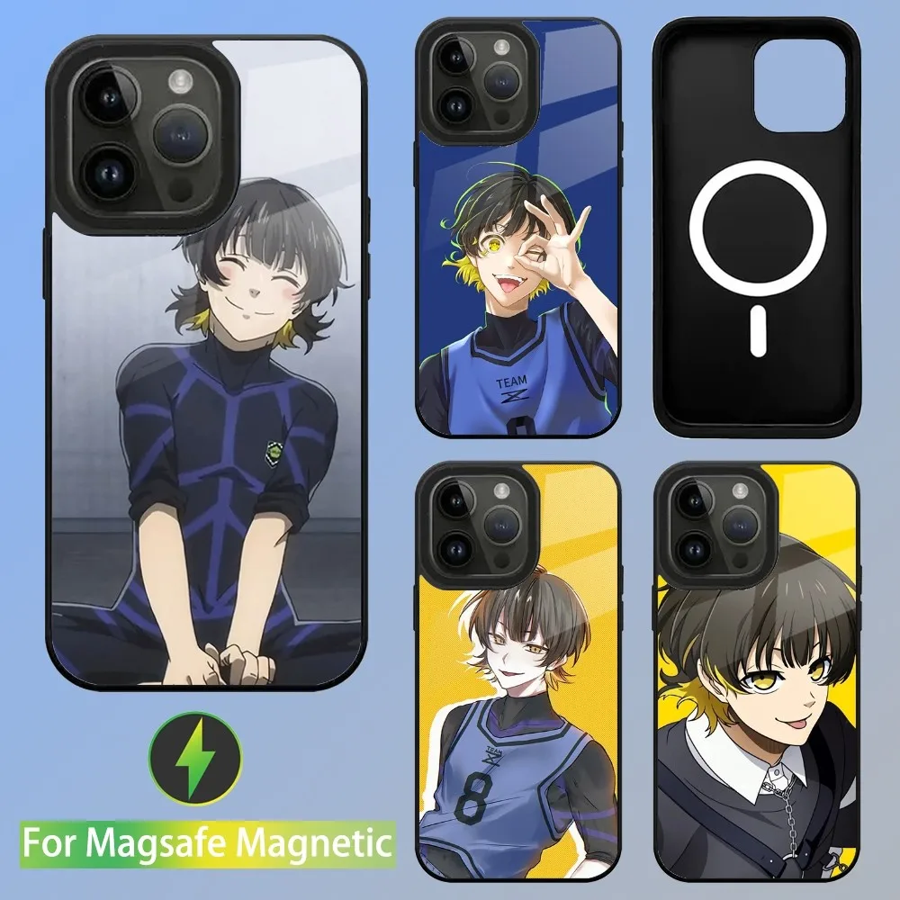 Anime M-Meguru B-bachira Phone Case For iPhone 15,14,13,12,11,Plus,Pro,Max Mini Magsafe Magnetic Wireless Charging