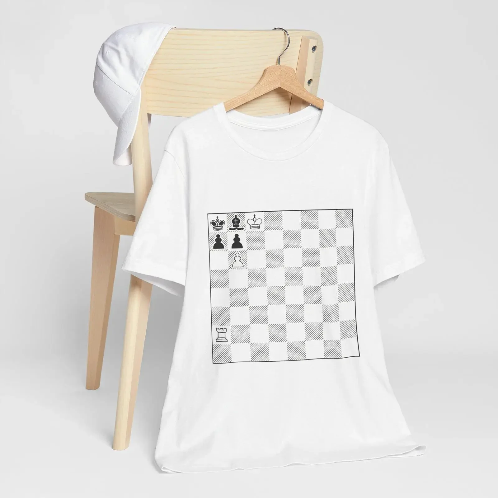 Chess Problem T Shir Paul Morphy Minimalist Checkmate Design vintage Washed fashion Casual Stylish Comfortable graphic