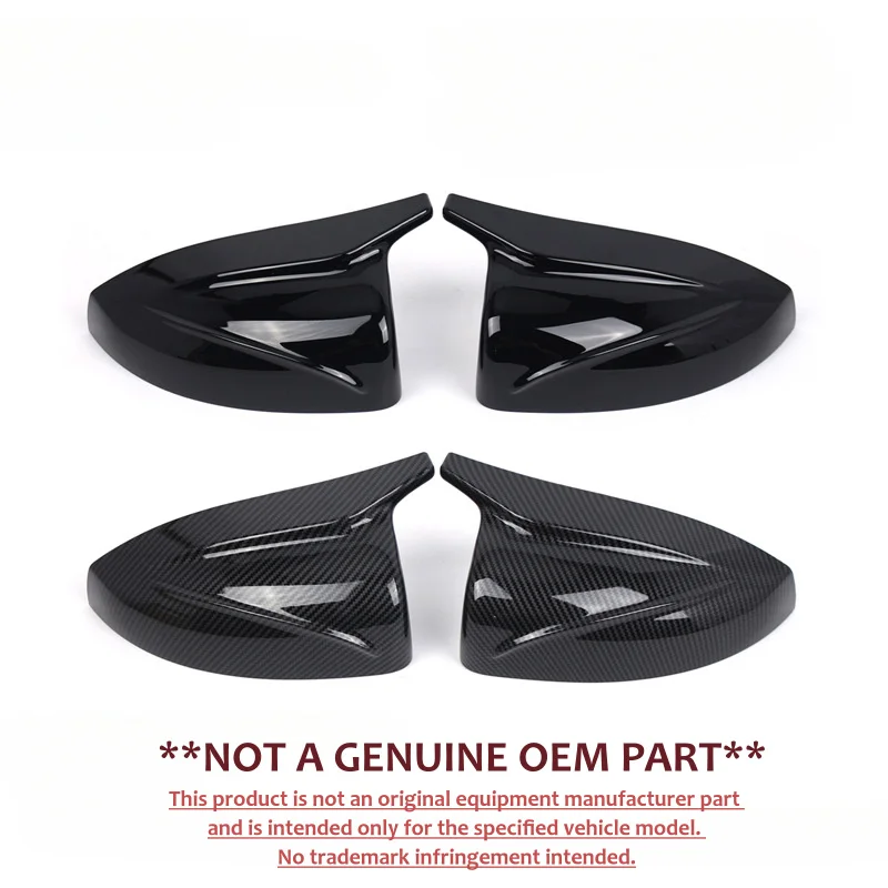For Audi A3 S3 2014‑2020 Carbon Fiber ABS Side Mirror Cover Rearview Mirror Housing Shell Cap Replacement Decoration Trim