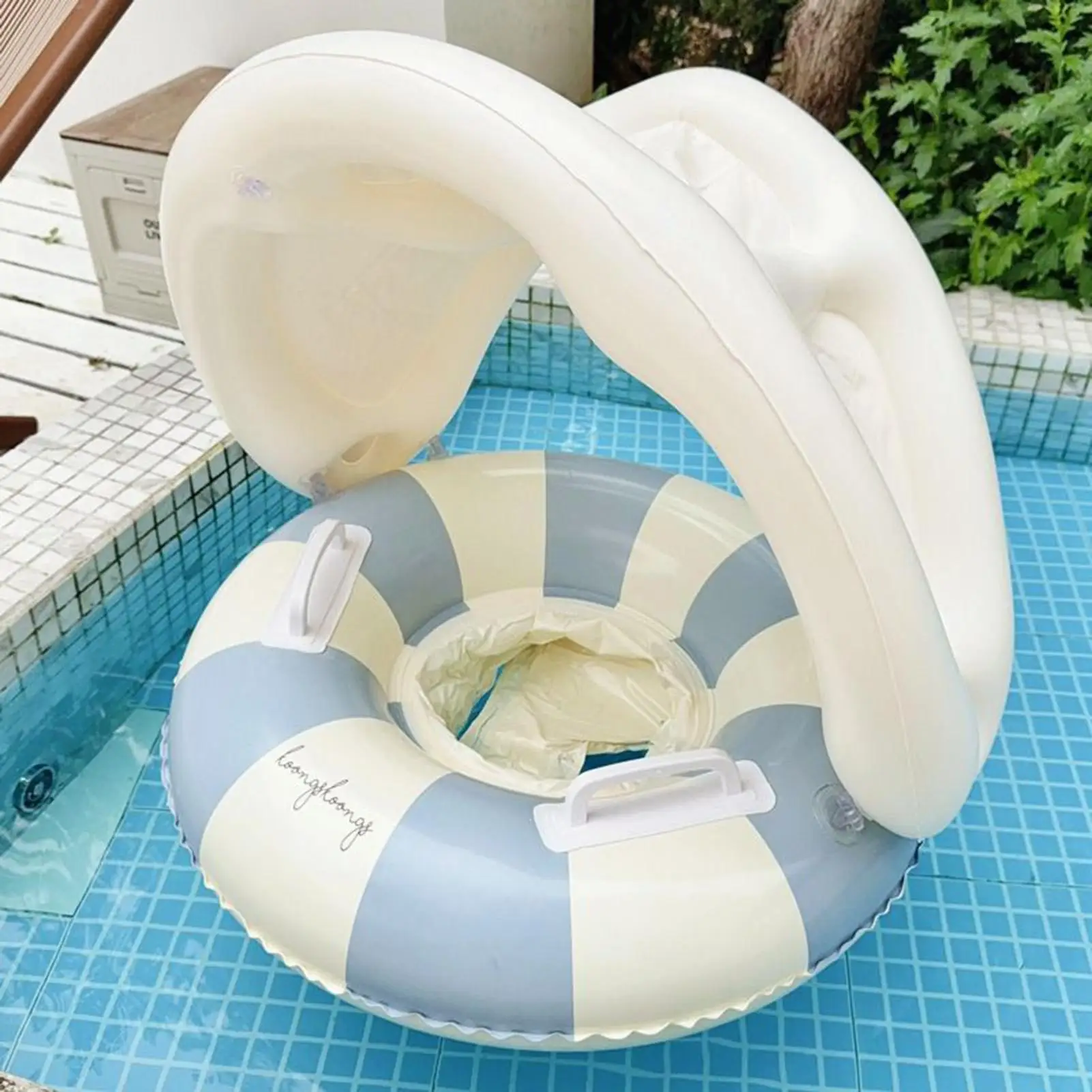 

Baby Swimming Pool Floats Inflatable Retro Baby Swimming Pool Floats Inflatable Sun Protection Swim Ring Foldable Floating