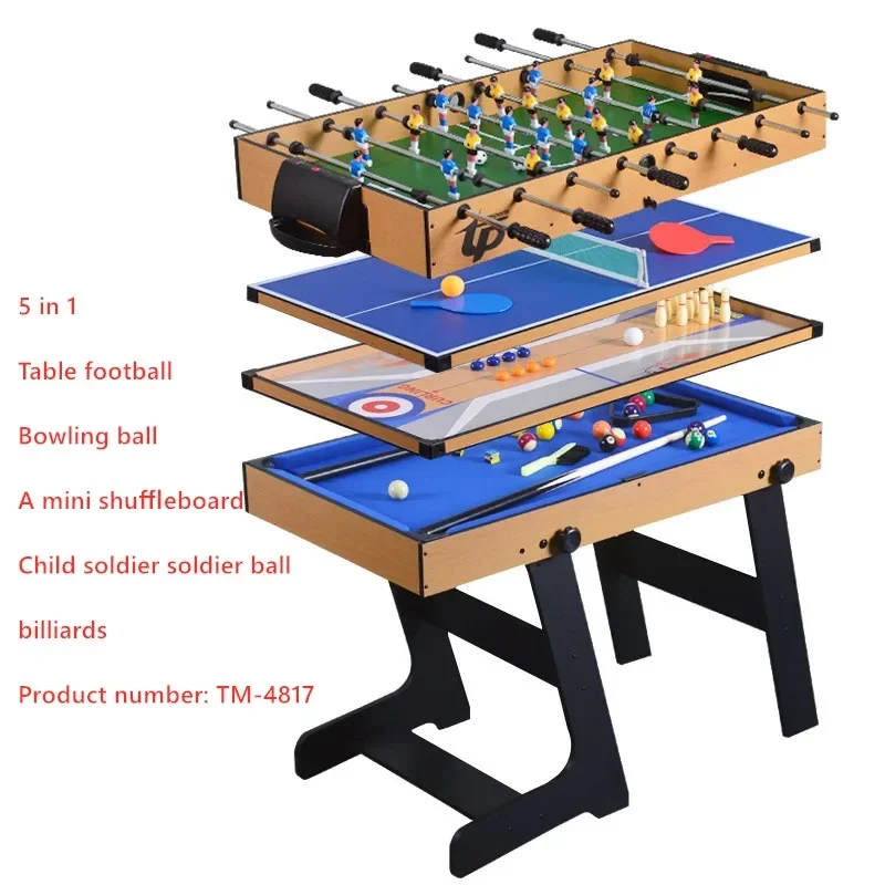 interactive sport games foosball football futbolin fussball table tennis shuffleboard 4 in 1 multi soccer pool game table