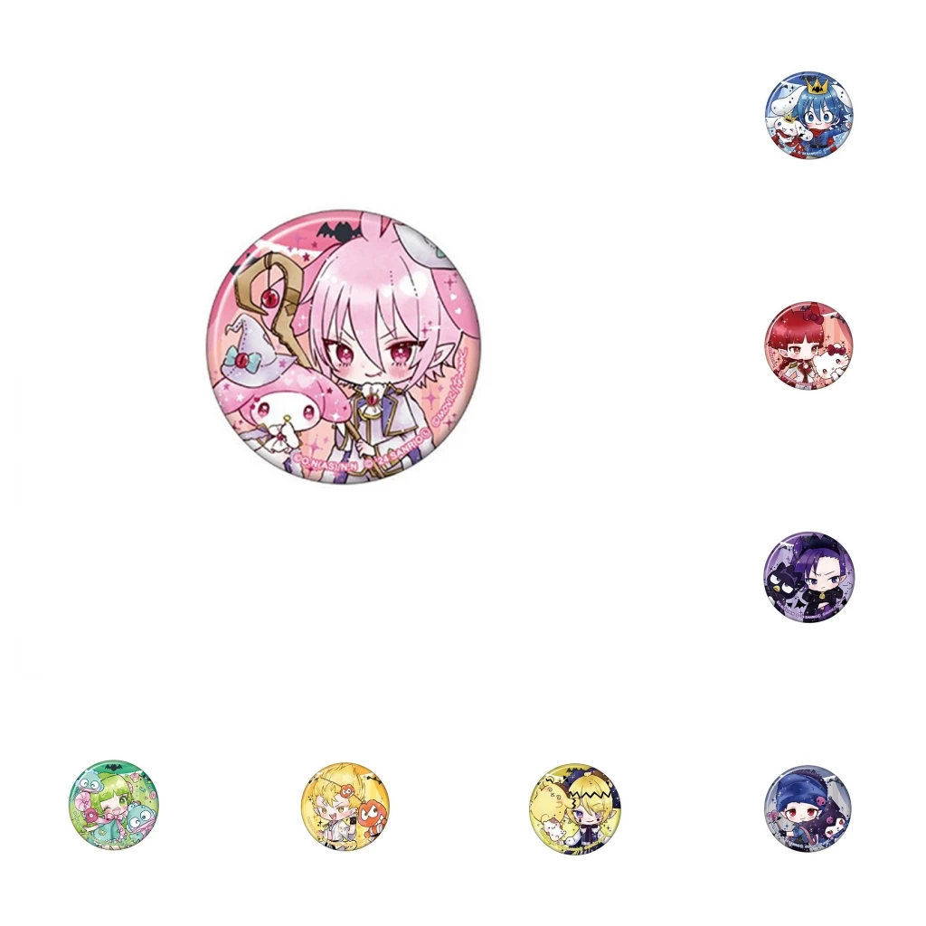 58mm Anime welcome to demon school! iruma-kun Asmodeus Alice Cosplay COSTUME Badge Pin SPTE Tinplate Brooch﻿ Prop Xmas Gilf