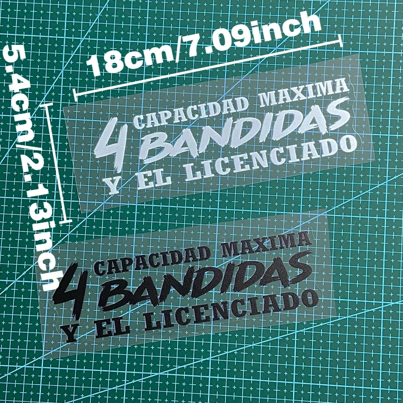 Text Passenger and Driver Waterproof Vinyl Scooter Stickers, for Motorcycle Fuel Tanks Front Fairings Car Window Bumper Decor