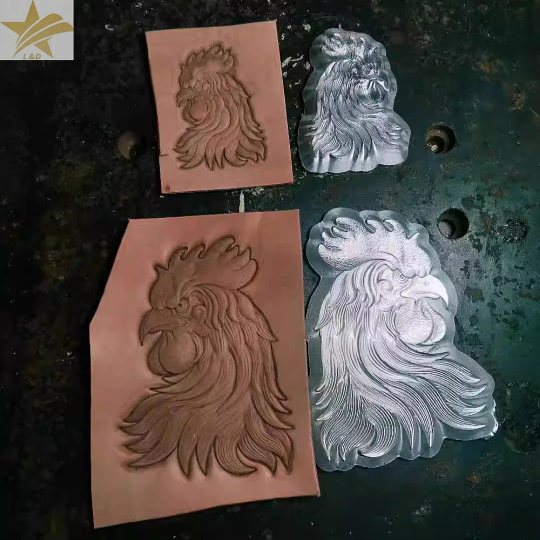 

Rooster Head Leather Embossing StampTool,Aluminum Alloy Heat Pressing Stamp Carving Craft Mold