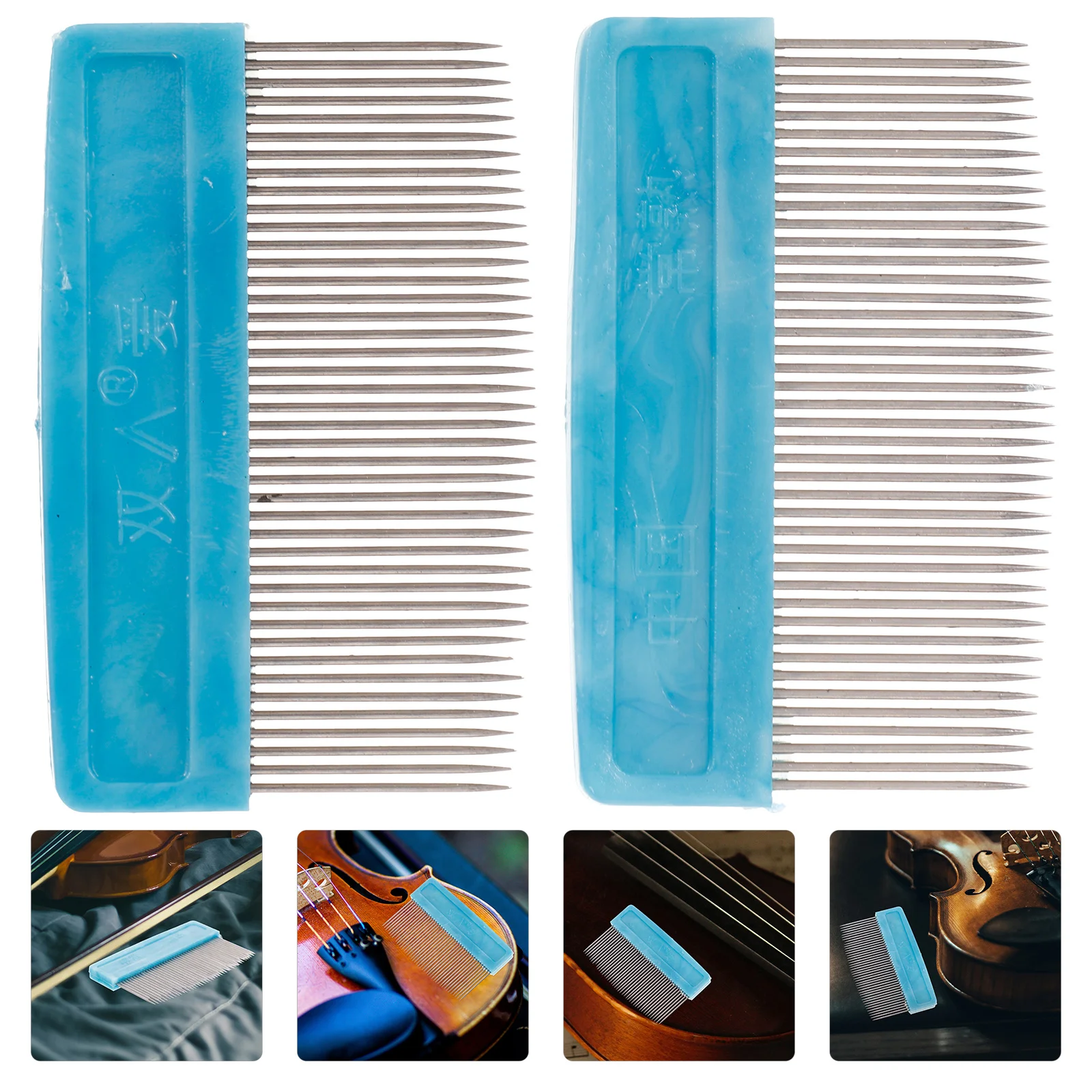 

2Pcs Violin Hair Combing Tool Durable Lightweight for Violin Erhu Bow Accessories Luthier Tool Horsehair Comb