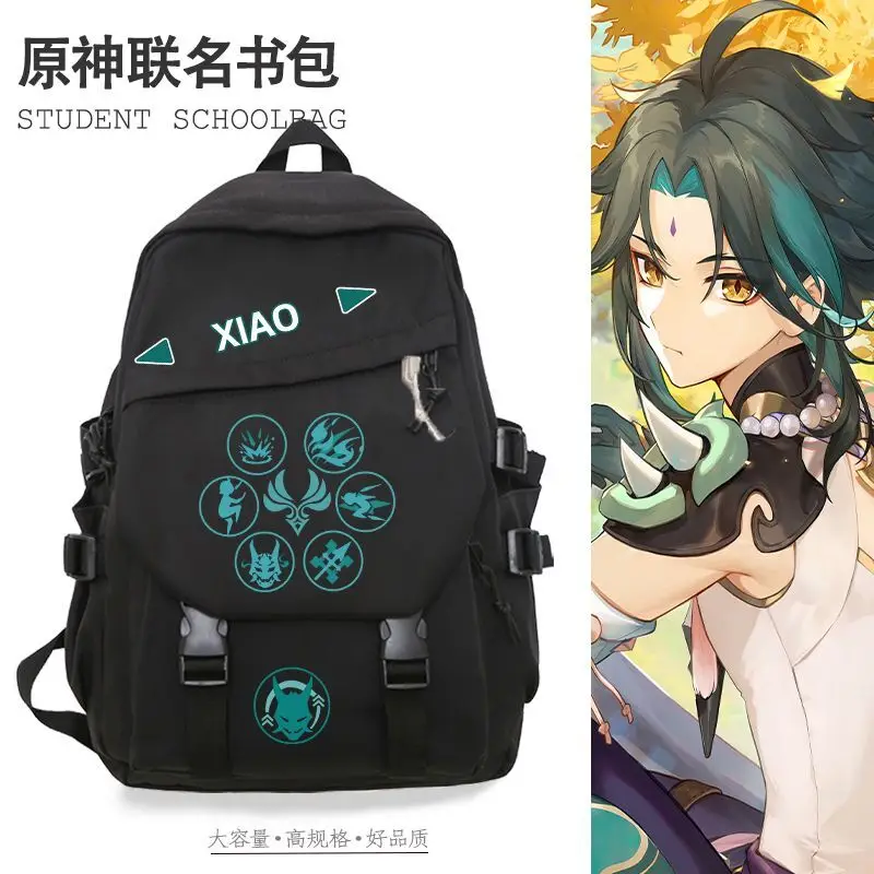 Genshin Impact High-Value Versatile Elementary Students In Grades Three To Nine, Middle School Backpack For Boys And Girls, A