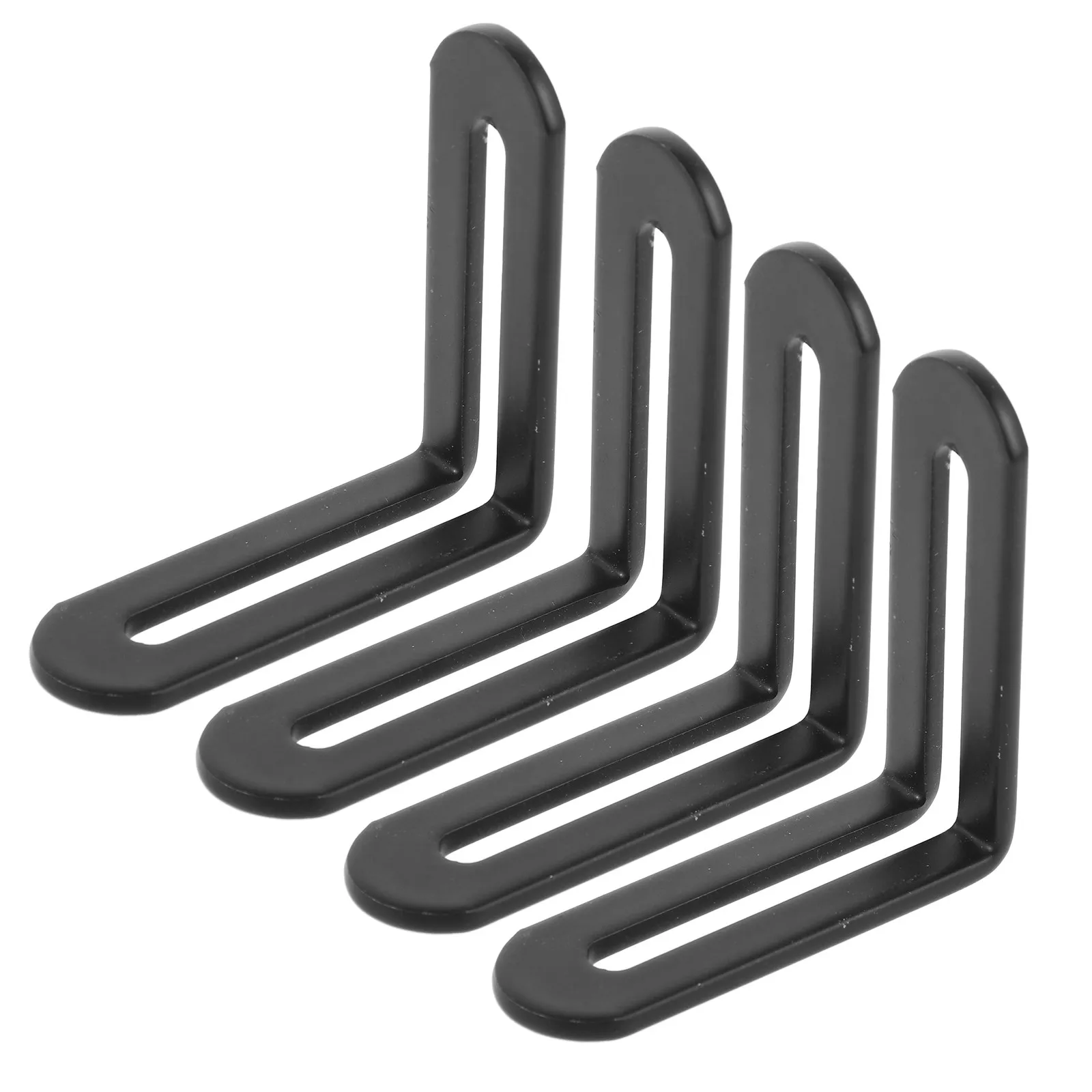 4Pcs Rustproof Stainless Steel Adjustable Slotted Angle Brackets L-Shape for Cabinet Installation Wood Furniture Strengthening
