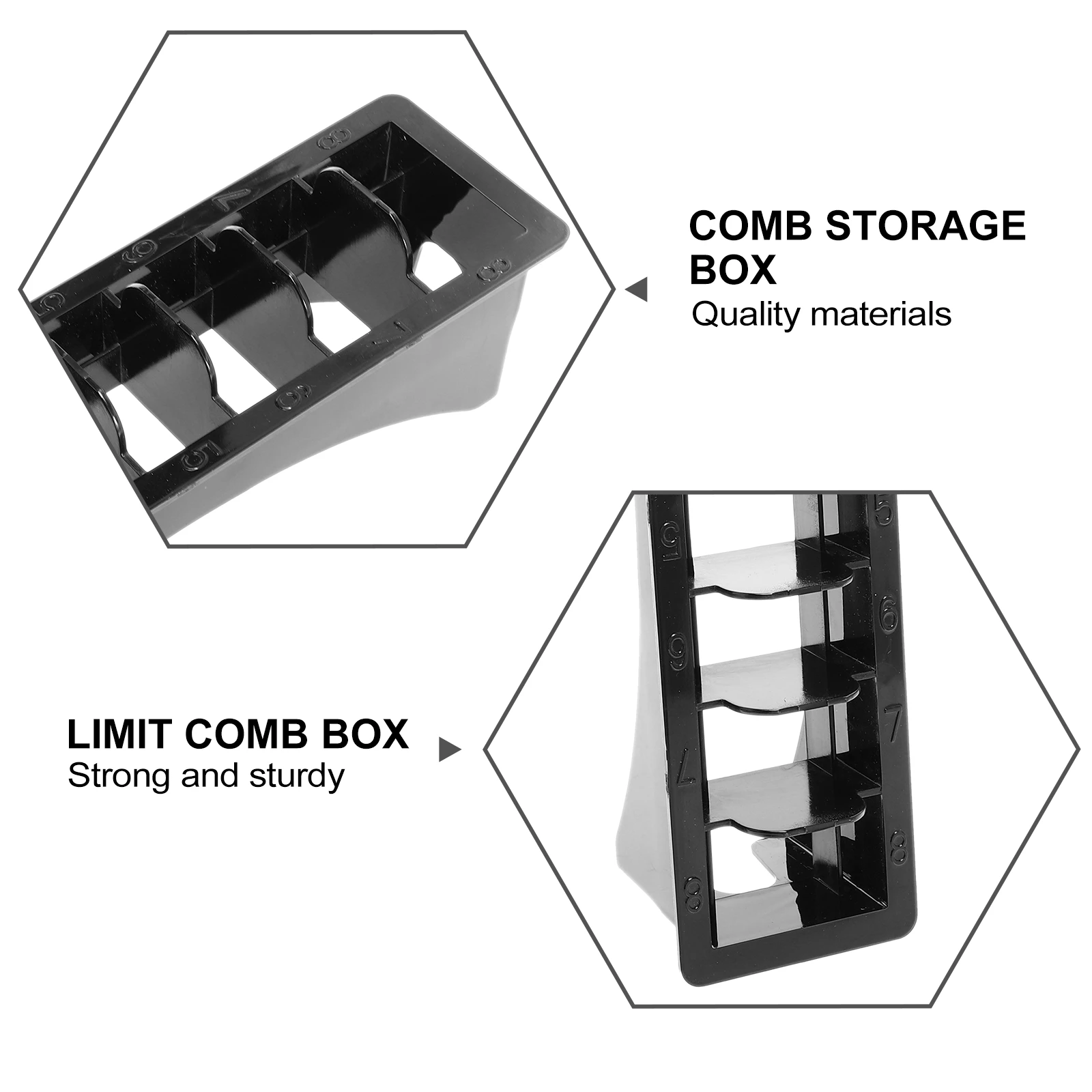 

2pcs Combs Storage Box For Hair Salon Abs Comb Organizer Electric Shear Storage Case Barbershop Guide Comb Box Hair Tool