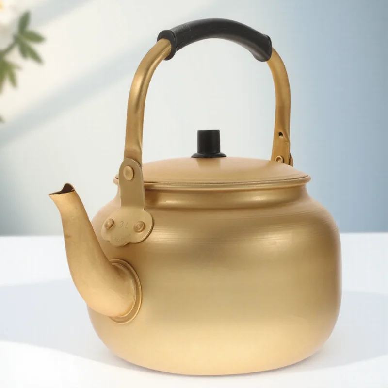 

Aliuminum Water Kettle 1.5L Stovetop Boiler For Tea Coffee Anti Scald Handle Gas Open Flame Compatible Boiling Heating Pot Gift