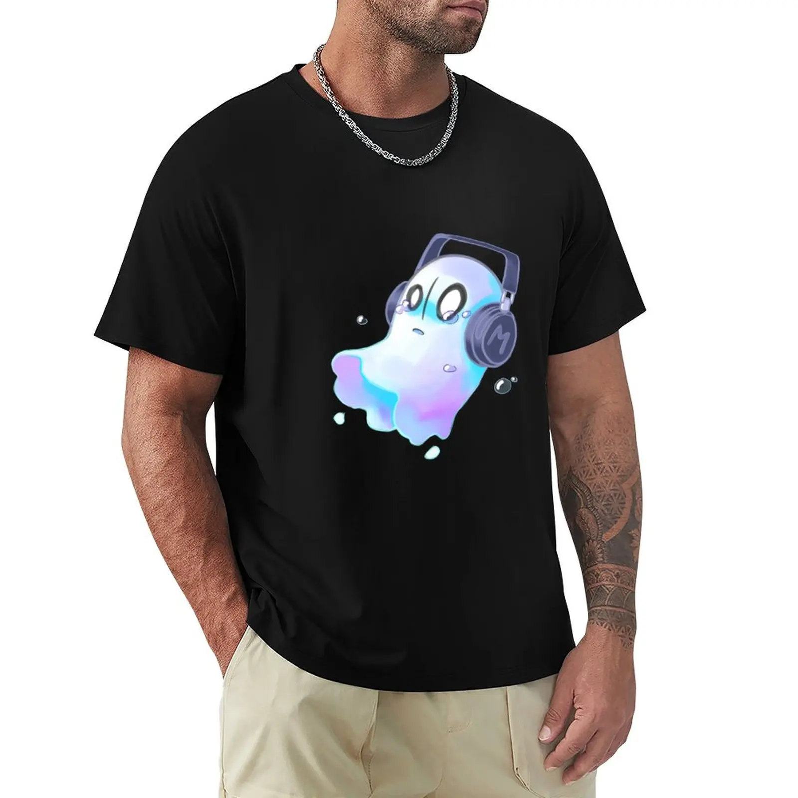 Napstablook 소년 동물 프린트 티셔츠, 짧은 블라우스, 남성 그래픽 티셔츠, 재미있는 동물 프린트 셔츠