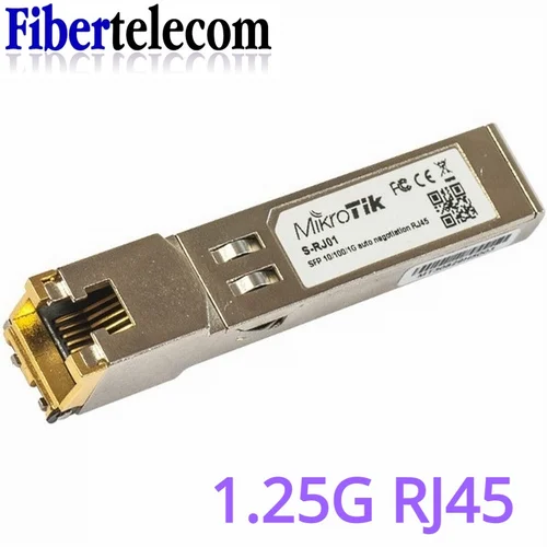 Módulo de fibra SFP Puerto Ethernet Módulo RJ45 1000BASE-T Conector de interruptor Cobre Compatible con Mikrotik Gigabit Ethernet