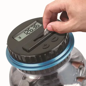 عداد البنك الالكتروني عملة رقمية LCD عد عملة نقدية صندوق توفير المال جرة عملات معدنية صندوق تخزين للدولار الأمريكي اليورو هدايا المال أفضل 8 صناديق توفير نقدي للمبيعات - رقم 6