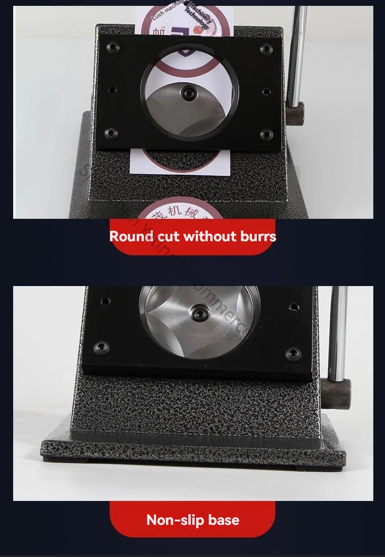 25/58mm Metal Desktop Round Cutting Machine Tinplate Badge Bar, Drawing Cutter Round Cutting Card, PVC Cutting Knife Machine