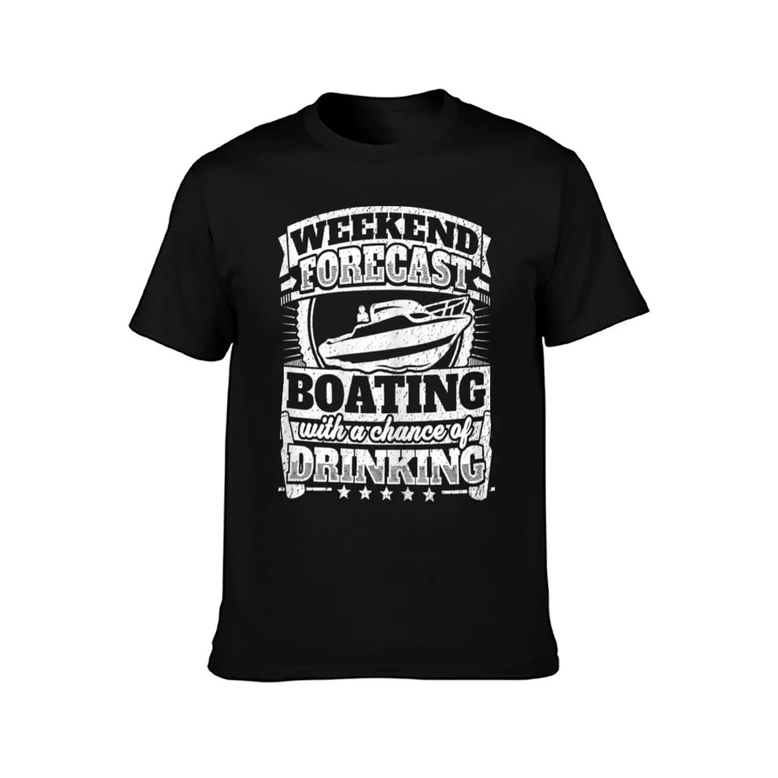 Weekend Forecast Boating With A Chance Of Drinking T-Shirt, Cool Short Sleeve T Shirt, Loose Casual Summer Unisex Top