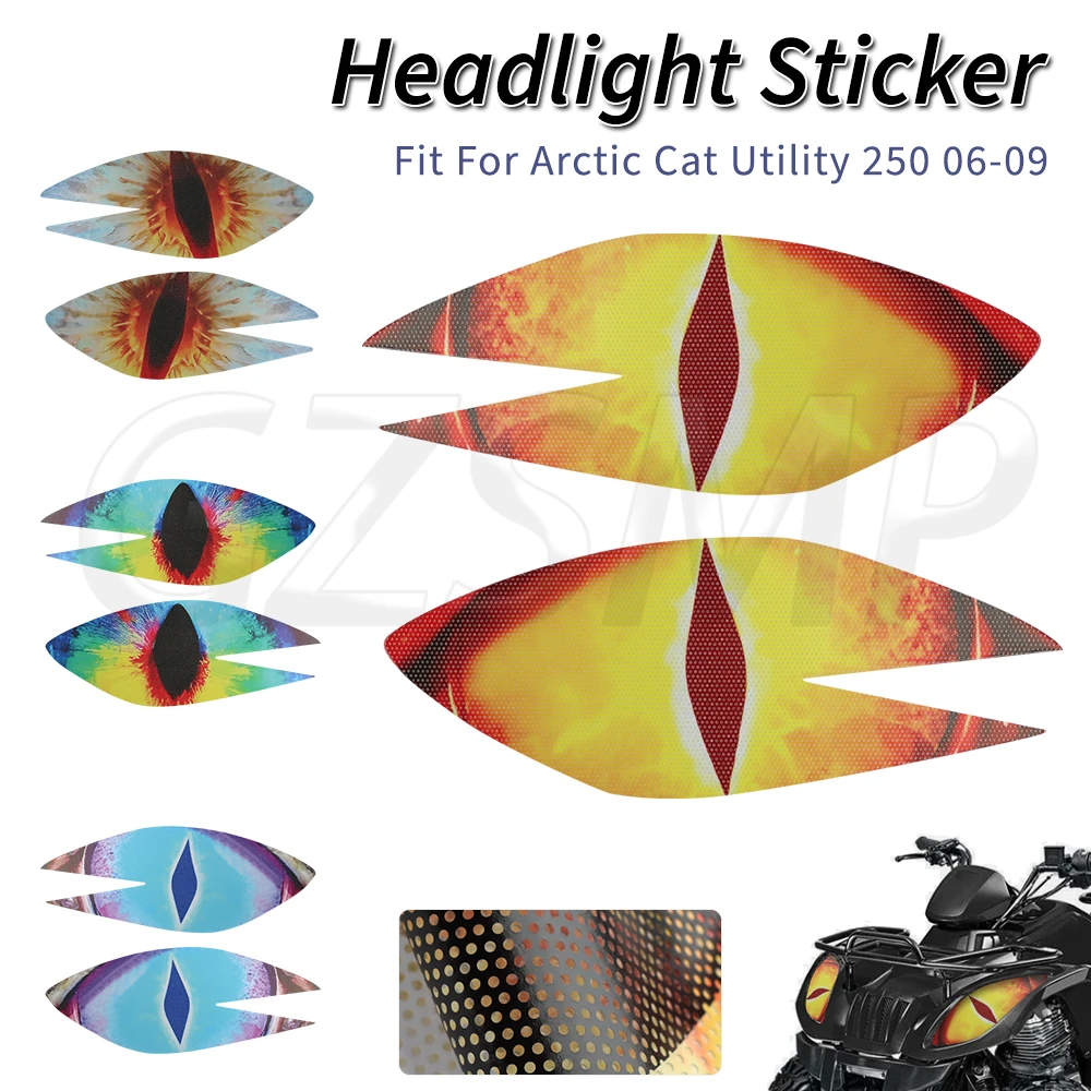 

ATV Headlights Sticker Deco Decals Graphics Kits Fit for Arctic Cat 250 Utility 2006-2009 150 300 2X4 Utility