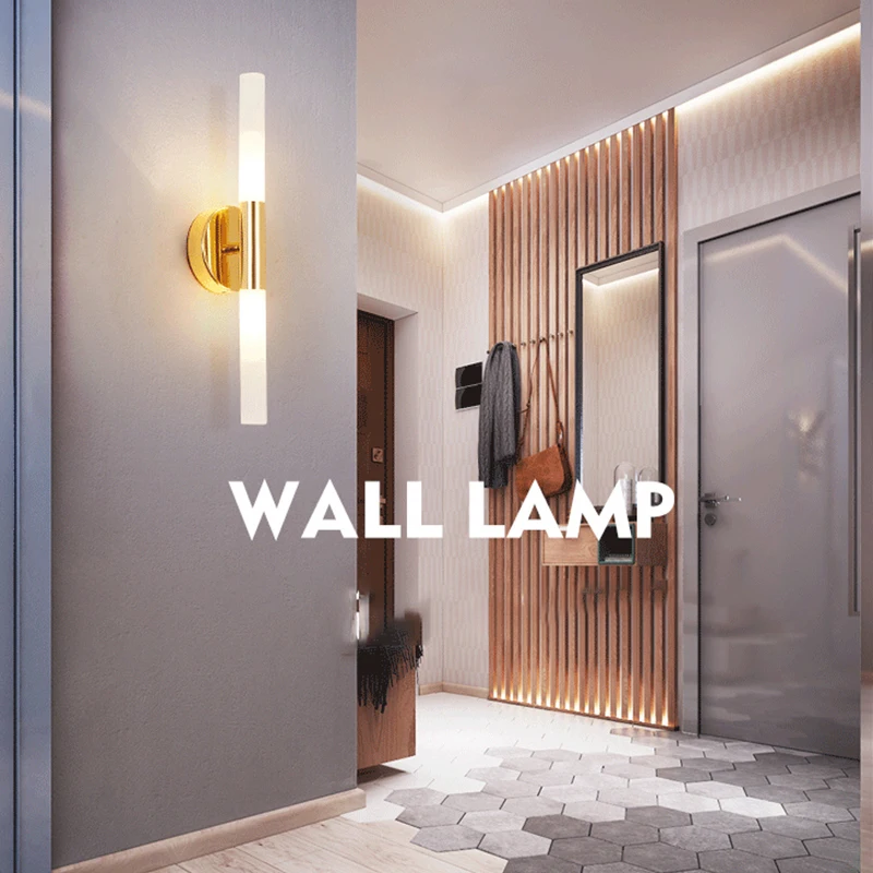 12W Led Wall Sconces Mirror with Lights Wall Light Fixture for Bedroom Aisle Background Modern Indoor Lighting Acrylic
