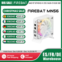 FIREBAT MN56 MINI PC AMD R7-8745HS H 255 Windows11 DDR5 16GB+ 512GB SSD 8 Cores Desktop Computer BT 5.2 WIFI6 HDMI TYPE-C USB