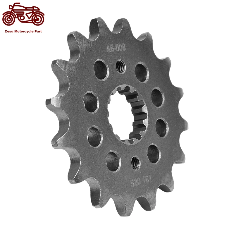 520-16T 520 16 Tooth Motorcycle 20CrMnTi Front Sprocket Silent Sprocket For Kawasaki EN500 EN 500 EX500 Ninja 500R GPZ500S EX500