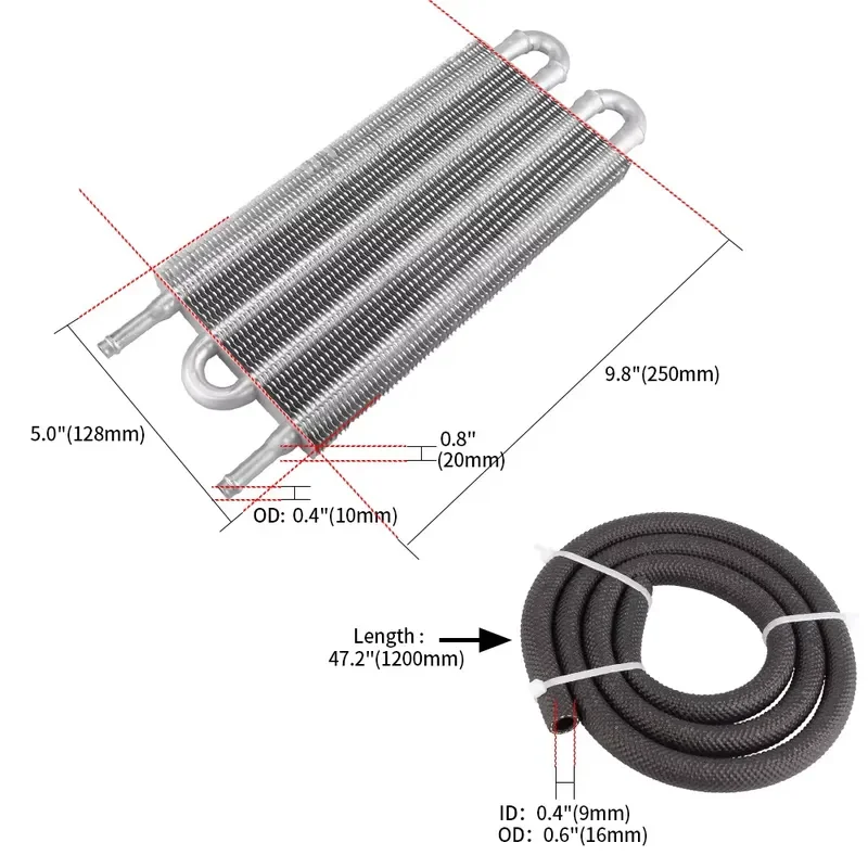 Auto Parts Air Conditioning Pipe Belt Condenser, Drain Pipe Oil Cooler Radiator